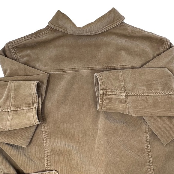 Y2K Eddie Bauer Tan Corduroy Barn Coat Chore Jacket Size XL Button Faded Retro - Picture 15 of 16